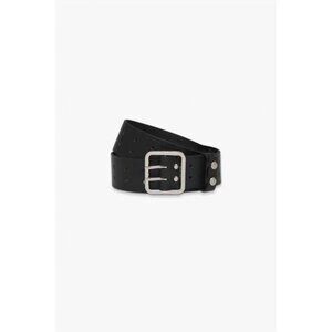 ANINE BING naumi leather belt in black